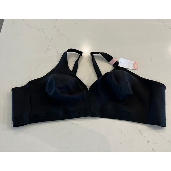 NWT Cacique Unlined‎ Full Coverage No Wire Black Bra size 54B - Picture 3 of 8